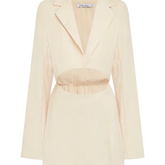 WITH JEAN Jackie Cut Out Dress in Buttercream Size M SEEN ON EUPHORIA - Picture 14 of 14